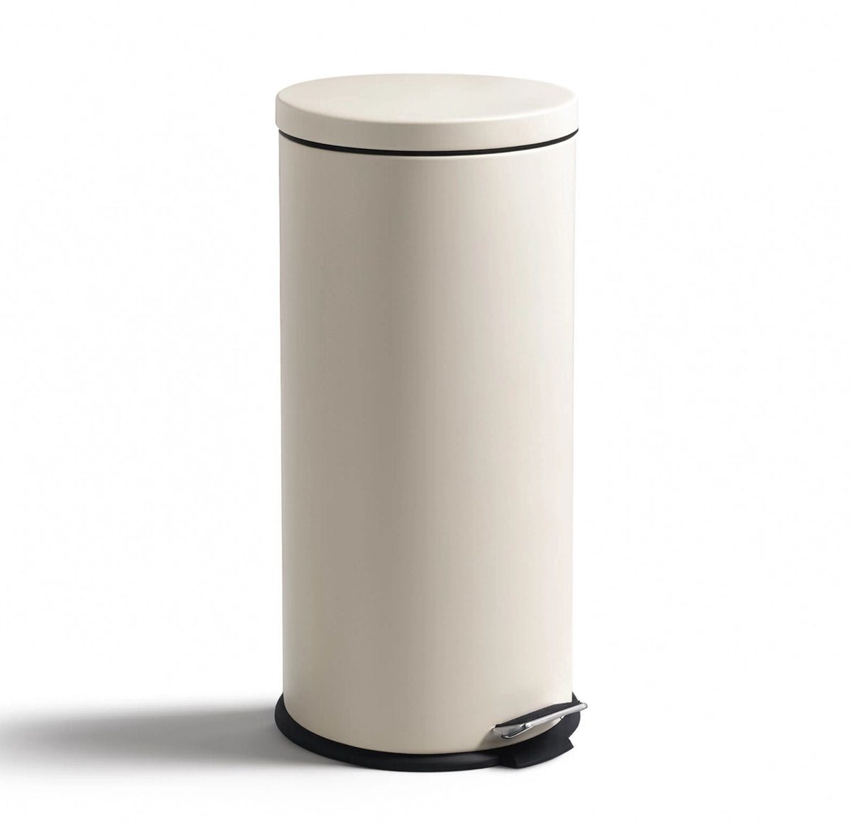 Hush. living hush living - prullenbak 30l metaal - met soft close deksel - pedaalemmer - uitneembare binnenemmer - grote capaciteit - keuken kantoor - beige