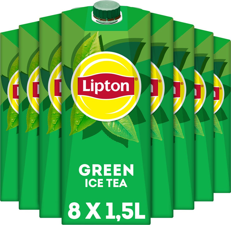 Lipton ice tea green pak - original - laag in suiker - 8 x 1500 ml - voordeelverpakking