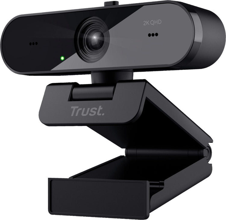 Trust tw-250 qhd webcam 2560 x 1440 pixel standvoet, klemhouder