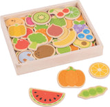 Bigjigs houten groente en fruit magneten - - vanaf 3 jaar - afbeelding 1