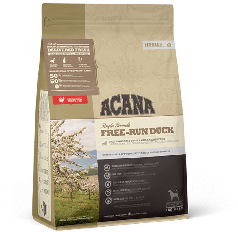 Acana hondenvoer - scharreleend 50% - 2 kg, eendenlever, geschikt voor kieskeurige honden