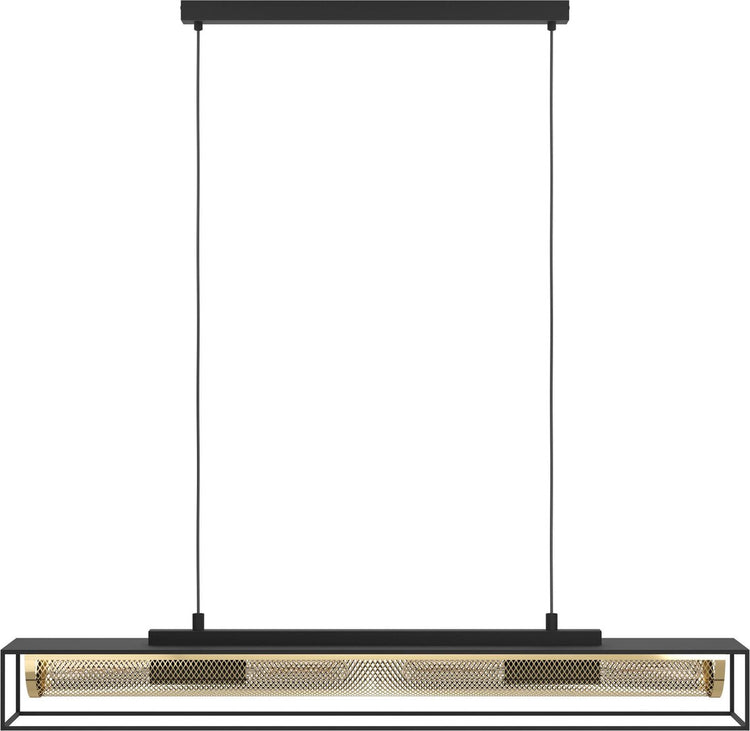 Eglo nohales hanglamp - e27 - 112 cm - zwart|goud - staal