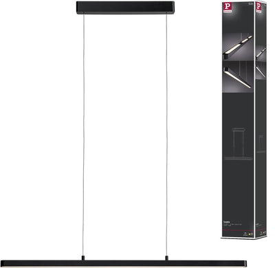 Paulmann lento led hanglamp - moderne hanglamp zwart mat - dimbaar in hoogte verstelbaar - 42w - warmwit licht (2700k) - perfect voor woonkamer of eetkamer