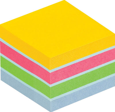 Post-it notes mini kubus | 400 vel | ft 51 x 51 mm | geassorteerde kleuren | op blister