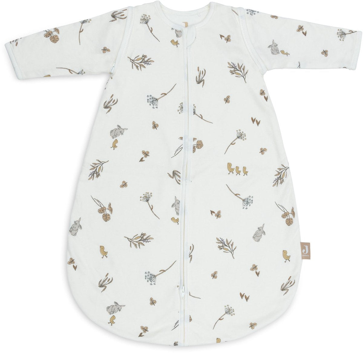 Jollein newborn slaapzak zomer jersey met afritsbare mouw 60cm - rond - riverside - zomerslaapzak