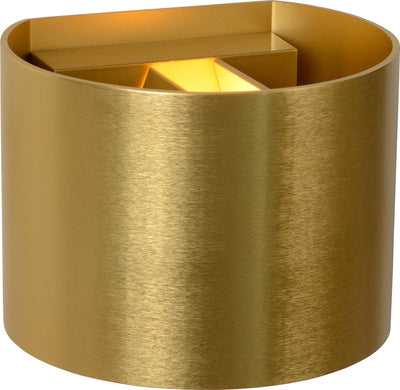 Lucide xio - wandlamp - led dimbaar - g9 - 1x3,5w 2700k - verstelbare stralingshoek - mat goud messing