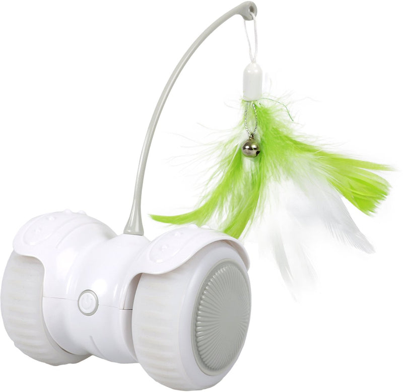 Ebi - speelgoed voor dieren - kat - rc cat chaser 11x11x7,3cm wit groen - 1st one size