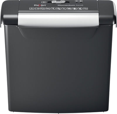 Rexel momentum s206 papierversnipperaar - p2 stroken - tot 6 vel - 9l - zwart