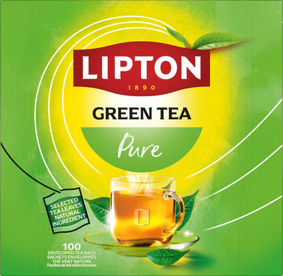 Lipton feel good selection green tea - 100 theezakjes - groene thee - grootverpakking - 1 doos