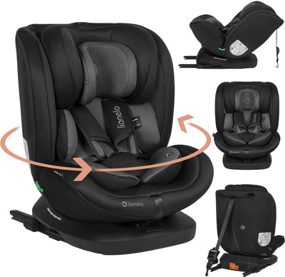 Lionelo bastiaan i-size 4in1 autostoel isofix 360° draaibaar – van geboorte tot 12 jaar (40-150 cm) – rwf fwf – top tether – memory foam – sideprotect – brede comfortzitting – i-size