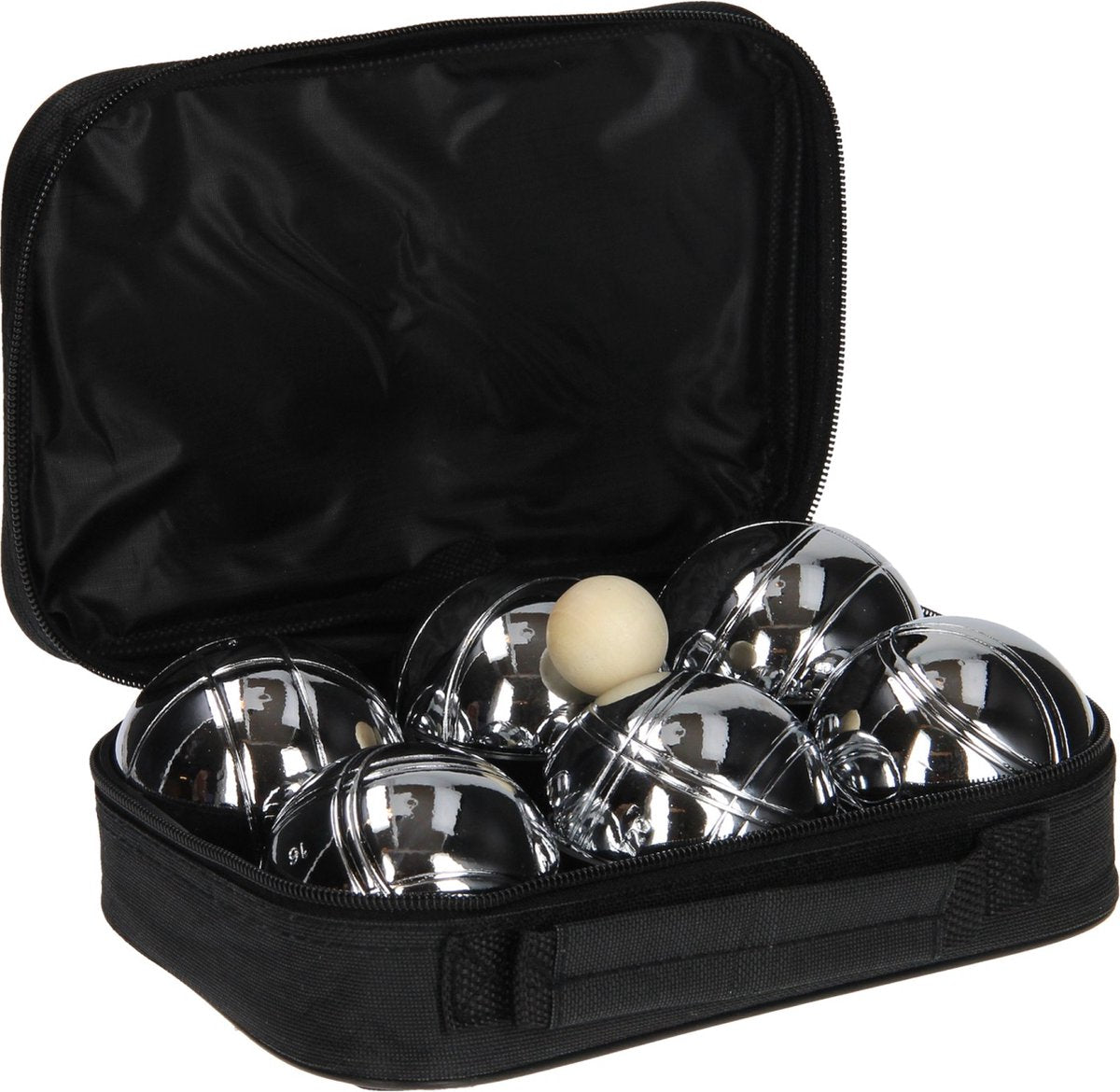 Get go jeu de boules set v - 6 ballen - chroom