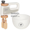 Goki houten handmixer met kom, 2ldg.