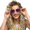 Boland partybril hippie xl paars