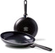 Greenpan memphis koekenpannenset 2-delig - 24 28cm - pfas-vrije antikleeflaag - pannenset inductie - keramische pan - ovenbestendig tot 160°c - koudgrepen - zwart