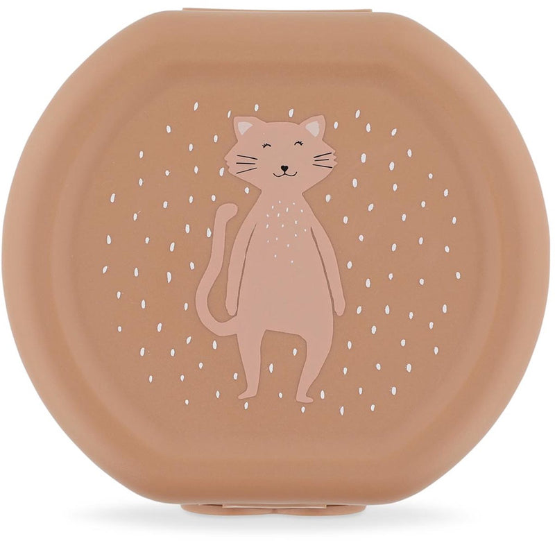 Trixie set van twee snackdoosjes met clip - mrs. cat - makkelijk te openen - bpa-vrij - voor school en onderweg