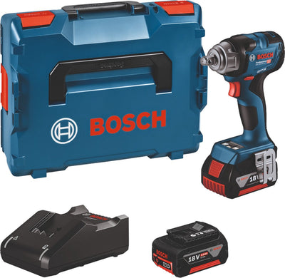 Bosch blauw gds 18v-330 hc accu slagmoeraanzetter | 330 nm | 2 x 5,0 ah accu + oplader | in l-boxx - 06019l5003