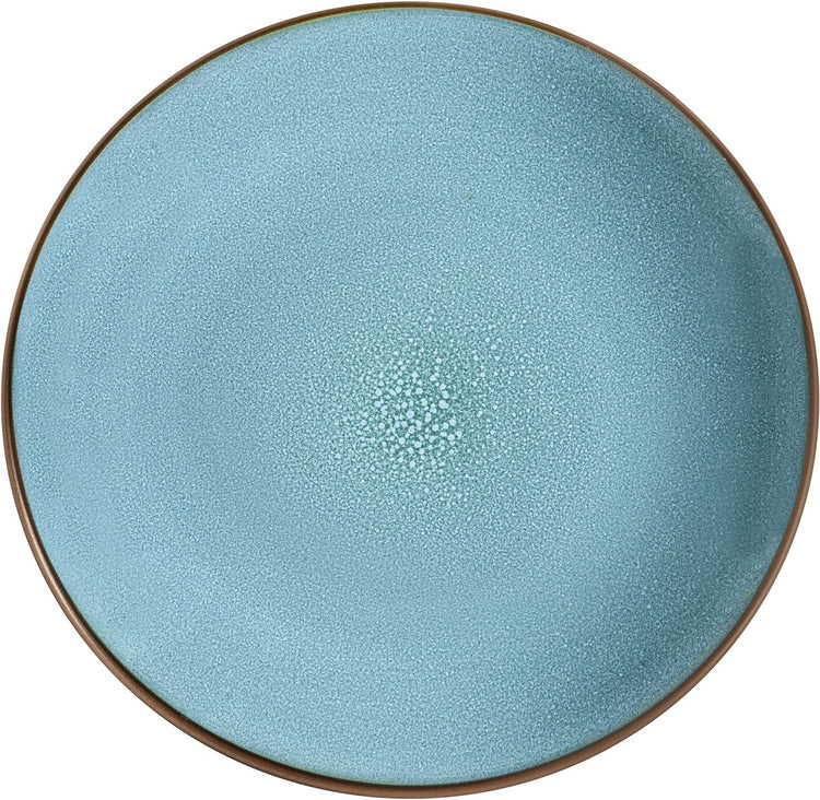 Medard de noblat - feeling turquoise - dessertbord 21 cm - 6 delig - stoneware