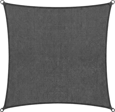 Abbey camp schaduwdoek - hdpe - 3 x 3 m - grijs - zonnedoek - rvs ringen - aswan-300