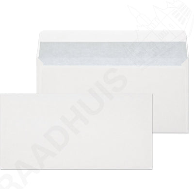 Raadhuis dienstenvelop dl (ea5 6) - 110x220mm - venster links - met plakstrip - wit - 500 stuks - envelop