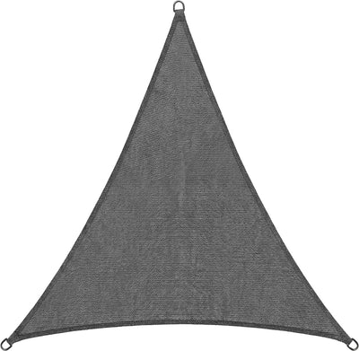 Abbey camp schaduwdoek - hdpe - 3.6x3.6x3.6m - grijs - zonnedoek - rvs ringen - murcia-360