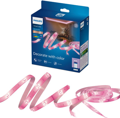 Philips smart lighting - led strip - lengte: 15m - rgb - gekleurd en instelbaar wit licht - muzieksynchronisatie - werkt met de wiz app - wifi