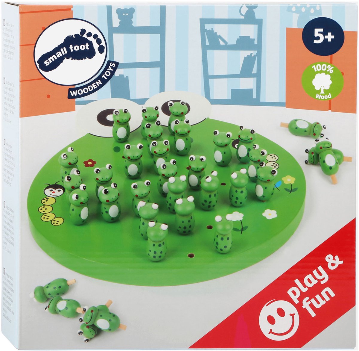 Small foot - houten spel solitaire kikker