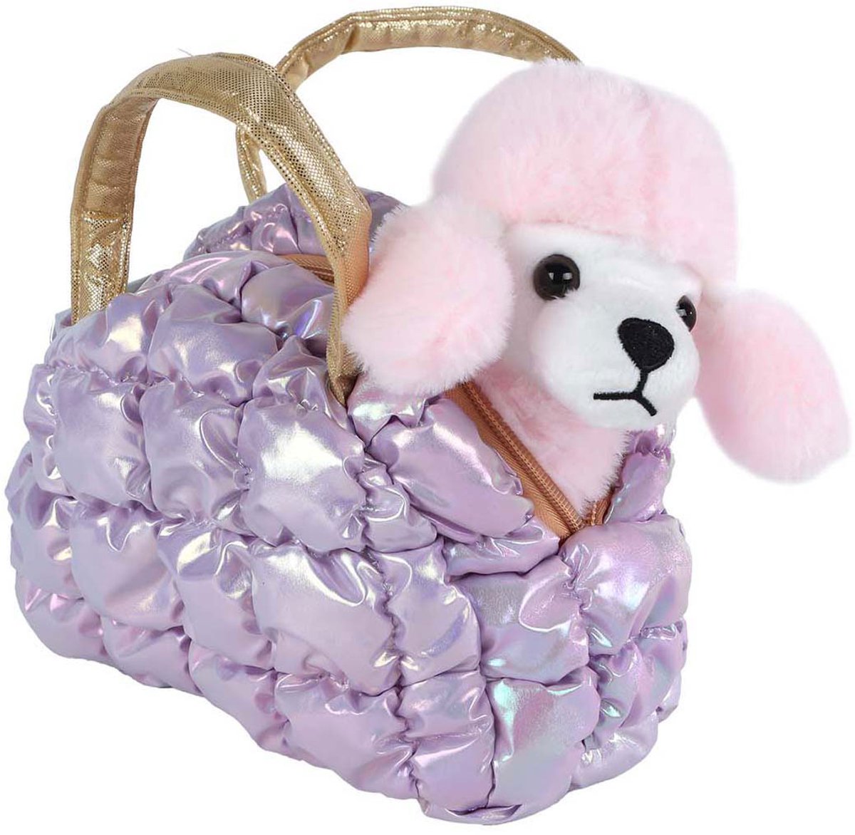 Take me home pluche poes knuffel met draagtas - speelgoed knuffel kat.