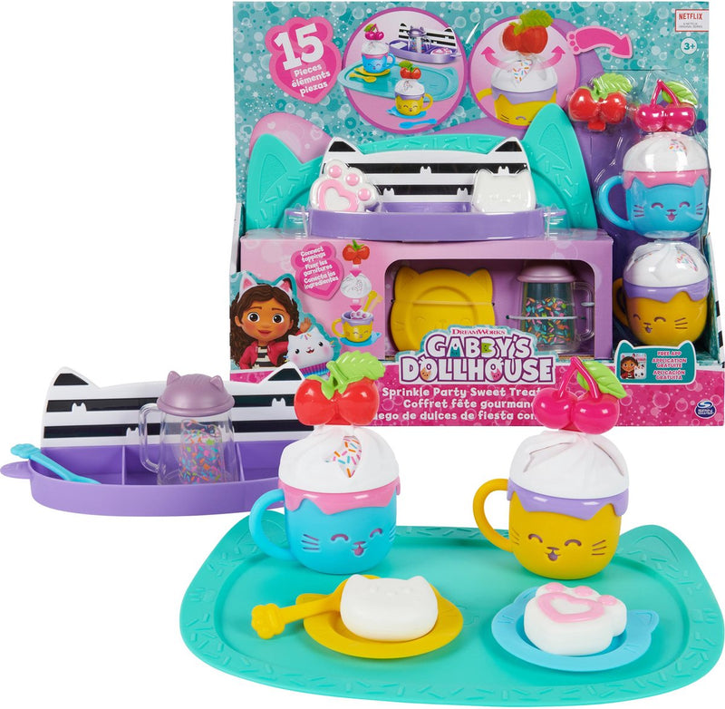 Gabby's poppenhuis gabby’s poppenhuis - spikkelfeest-serviceset met accessories