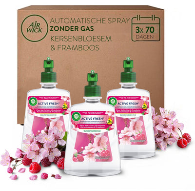 Air wick - active fresh luchtverfrisser kersenbloesem + 3 navullingen