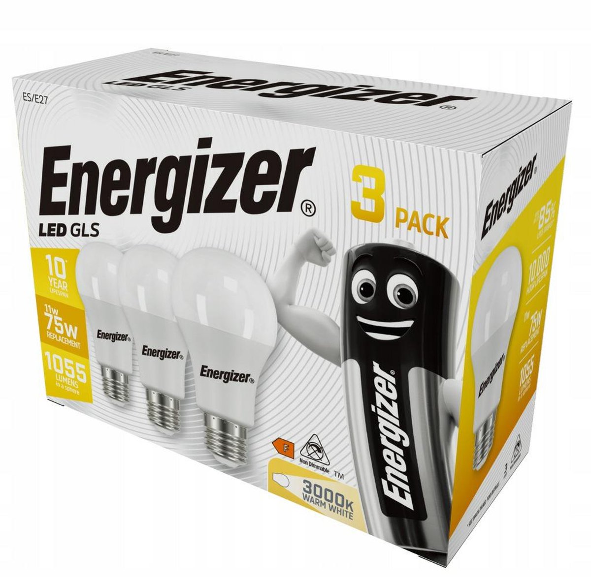 Energizer s18547 serie - led lamp - 11w - e27 - 3 stuks