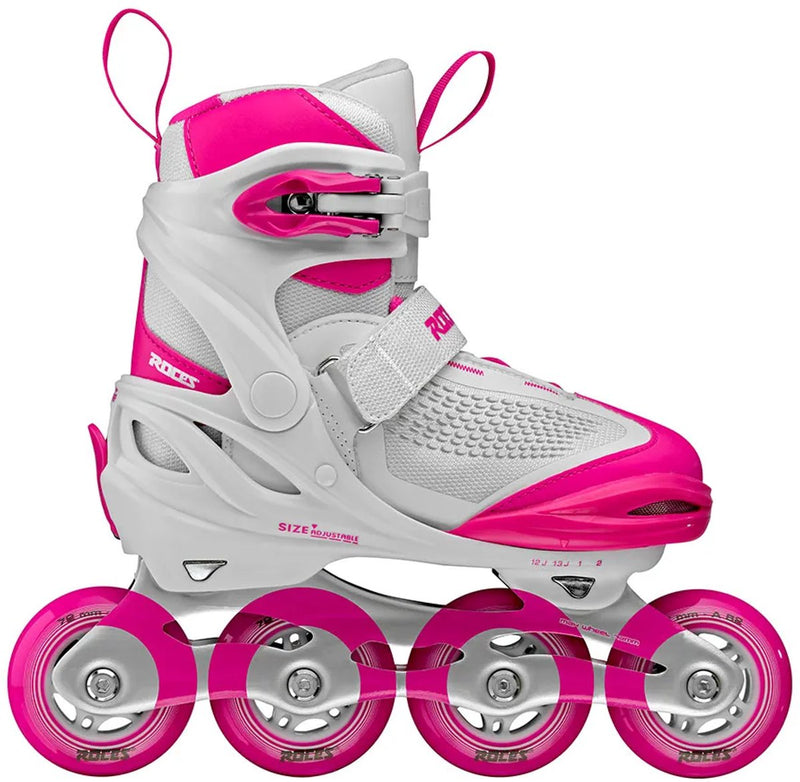 Roces moody x tif girl verstelbare skeelers kinderen – inline skates – meegroei skates – wit roze – maat 36-40