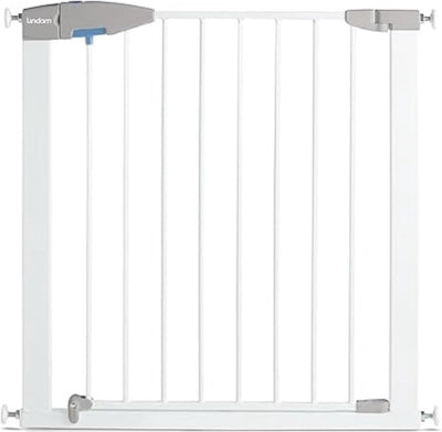 Munchkin lindam traphekje zonder boren - sure shut porte - veiligheidshek - klembevestiging - metalen traphek - 75-82cm verlengbaar tot 138cm - wit