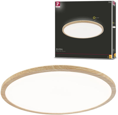 Paulmann led-paneel atria shine backlight ip44 rond 420 mm 22w 2300lm 3000k houtlook
