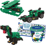 Clics dino world 6-in-1 bouwblokken– duurzaam speelgoed gemaakt van gerecycleerde kunststof- bouwset 6 in 1 - speelgoed 4,5,6,7,8 jaar jongens en meisjes- educatief speelgoed- montessori speelgoed- constructie speelgoed - afbeelding 1