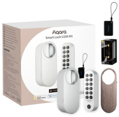 Aqara smart lock u200 kit - wit - slim deurslot - vingerafdruk pincode - apple home key - bluetooth matter