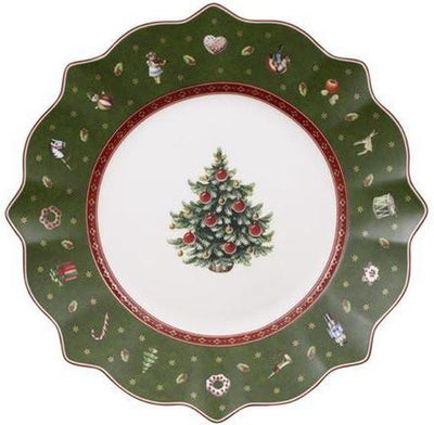 Villeroy boch toy’s delight ontbijtbord - 24 cm - groen - kerst