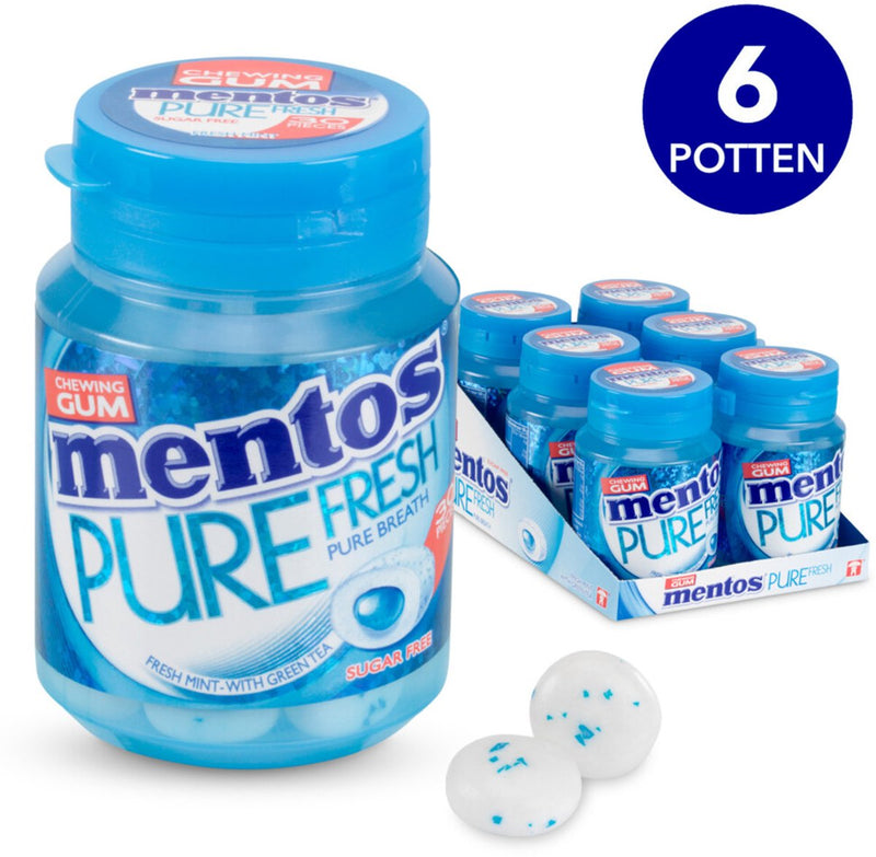 Mentos kauwgum purefresh bottle (6x 30 stuks)