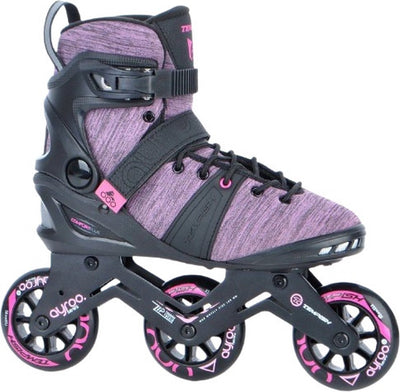 Tempish ayroo 3x90 dames skeelers – 3 wielen 90mm – fitness speed inline skates – zwart roze – maat 38