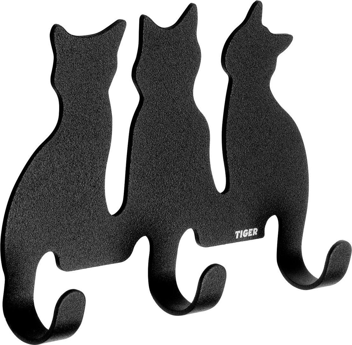 Tiger - handdoekhaak cats - zwart