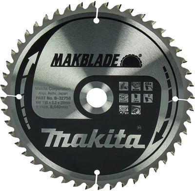 Makita b-32758 afkortzaagblad hout | makblade | 190 x 20 mm | 48-tands