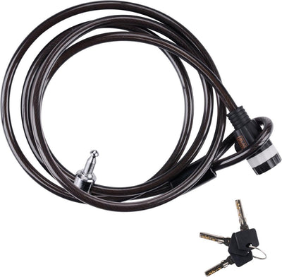 Black+decker kabelslot bxchbl7005 - familie fietsslot - geschikt voor fiets, motor en scooter - lengte 240 cm - temperaturen tot -20ºc - zwart