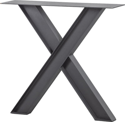 Woood tablo industrial x-poot 1 stuks - metaal - zwart - 72x79x10