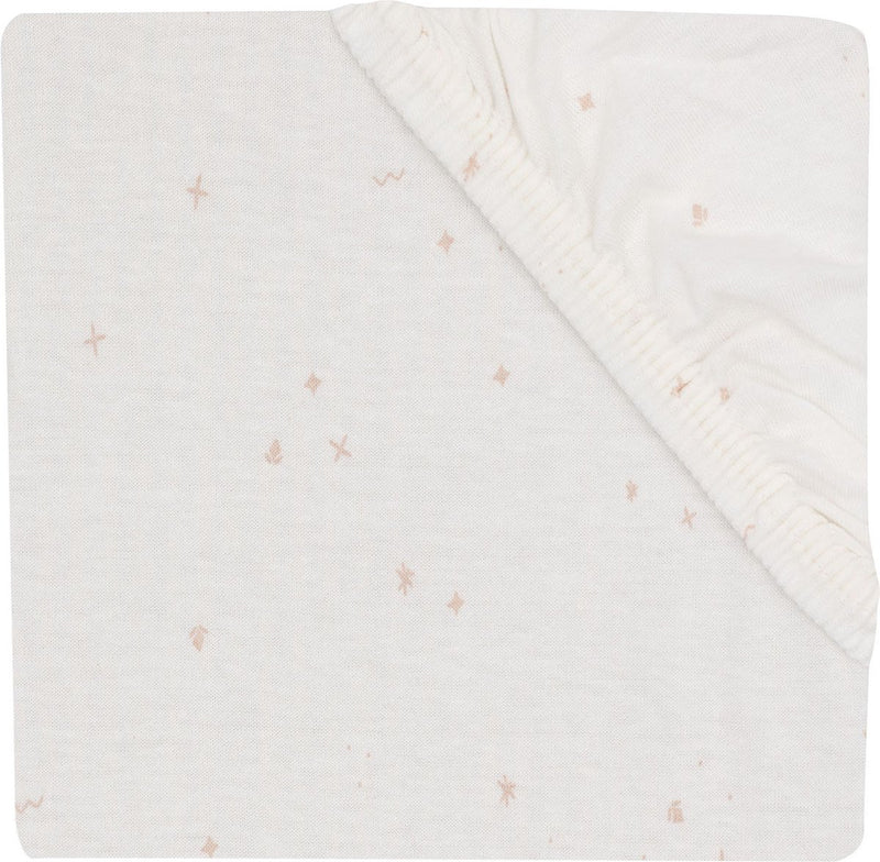 Jollein twinkling hoeslaken - 40 50 x 80 90 cm - jersey - wild rose