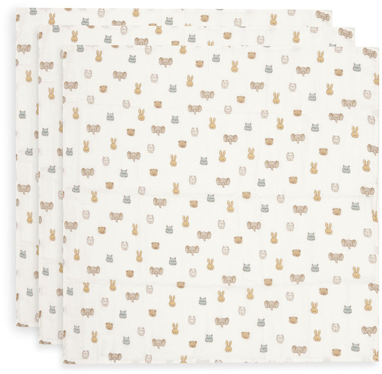 Jollein hydrofiele doek small - 70x70cm - jollies - 3 stuks