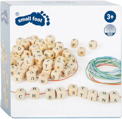 Small foot - houten letterkralen kettingen maken, 300 kralen