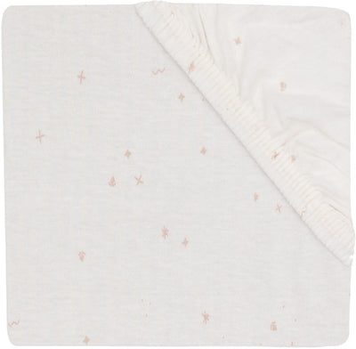 Jollein twinkling hoeslaken ledikant - 60 x 120 cm - jersey - wild rose