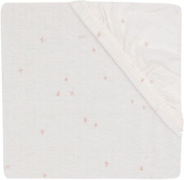 Jollein twinkling hoeslaken ledikant - 60 x 120 cm - jersey - wild rose