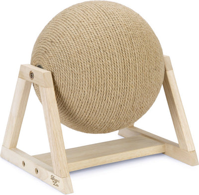 Designed by lotte xem krabbol - krabpaal - op voet - hout - 34x30x35,5 cm