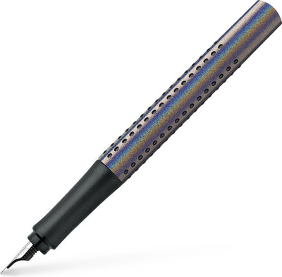 Faber-castell vulpen - grip glam - f - zilver - fc-140843