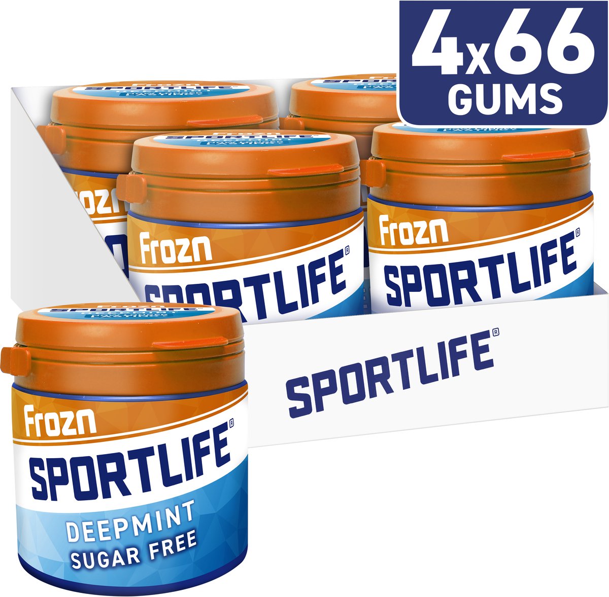 Sportlife frozn deep pot - extreem frisse suikervrije kauwgom - 4x99g